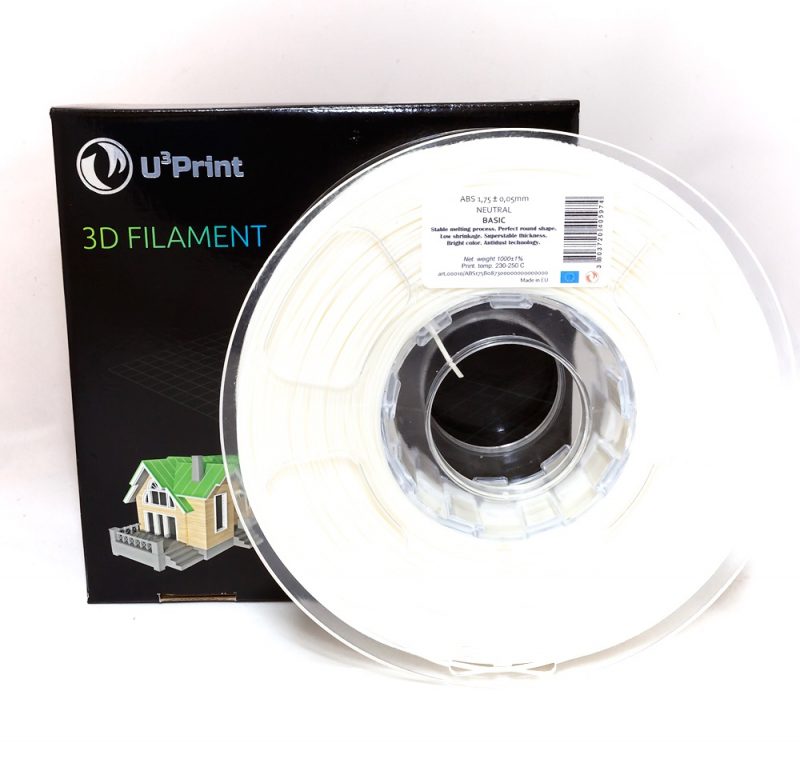 Фотография нить для 3D-принтера ABS пластик U3Print natural (натуральный)