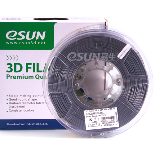 Фото нить для 3D-принтера eSUN 3D FILAMENT PLA GREY 3.00 мм