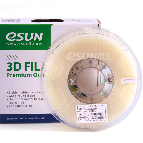 Фото нить для 3D-принтера eSUN 3D FILAMENT PLA NATURAL 3.00 мм