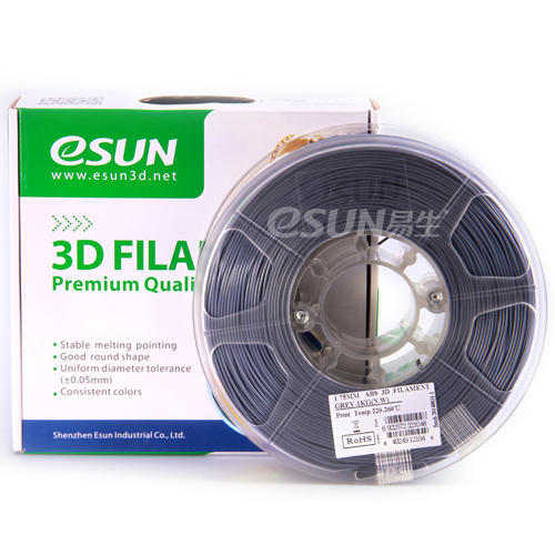 Фото нить для 3D-принтера eSUN 3D FILAMENT ABS GREY 3.00 мм